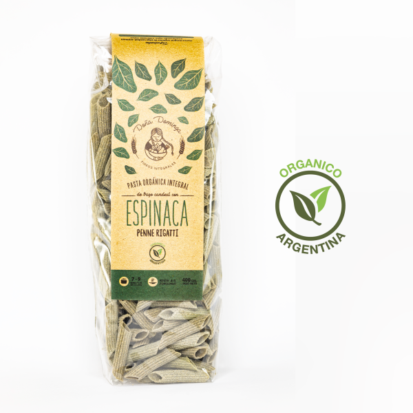 Fideos integrales con ESPINACA